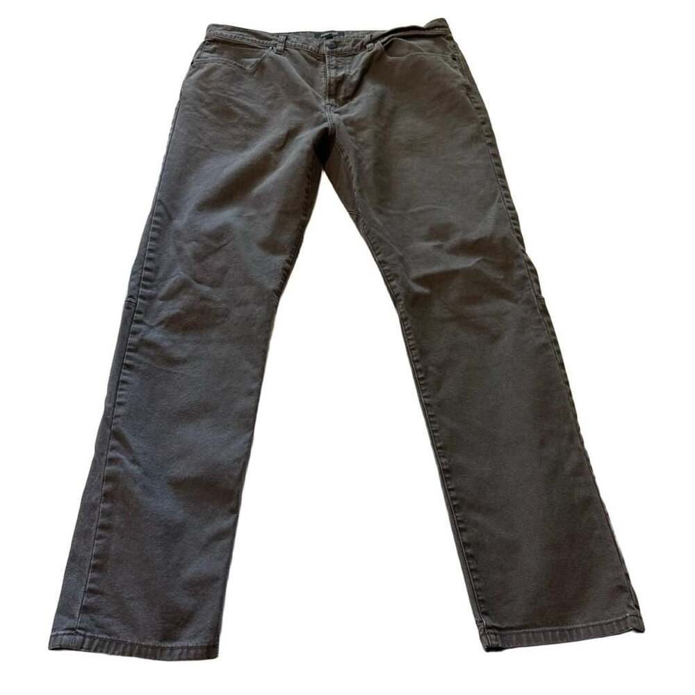 Proof Slim Pants Size 36x32 Gray Canvas Utility Casual Trousers